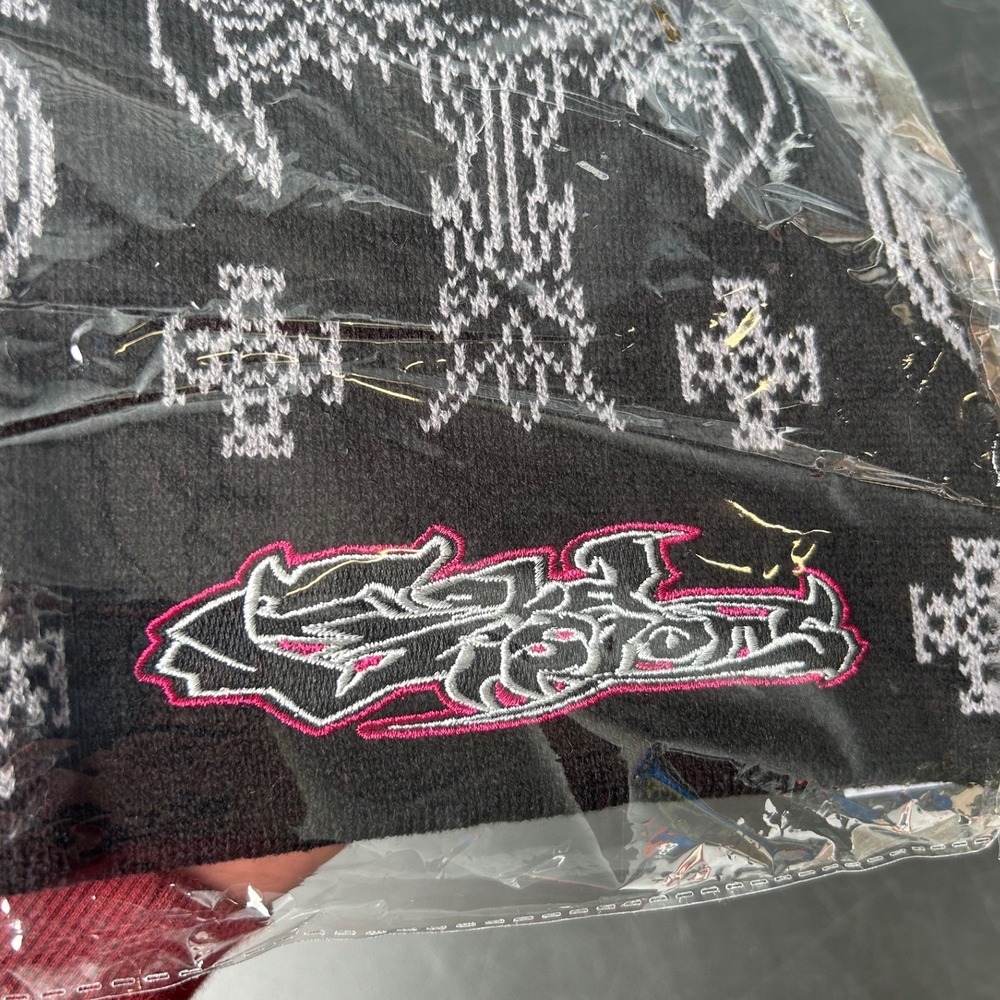 Bladee Cold Visions Hat V2 Beanie Black Pink White Year0001 Drain Gang Merch NEW - Picture 4 of 4